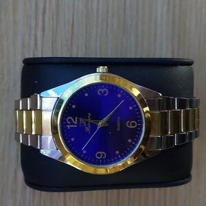 Riviera Blue Dial Watch with Gold Highlights